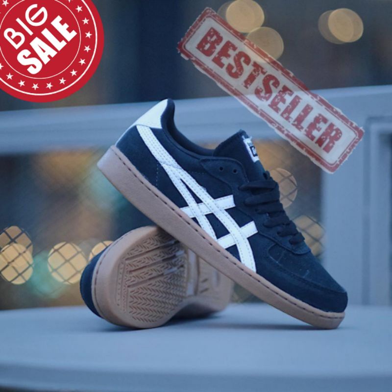 Sepatu Ohinisuka T1ger GSEM Black White Sol Gum Original Sneakers Pria