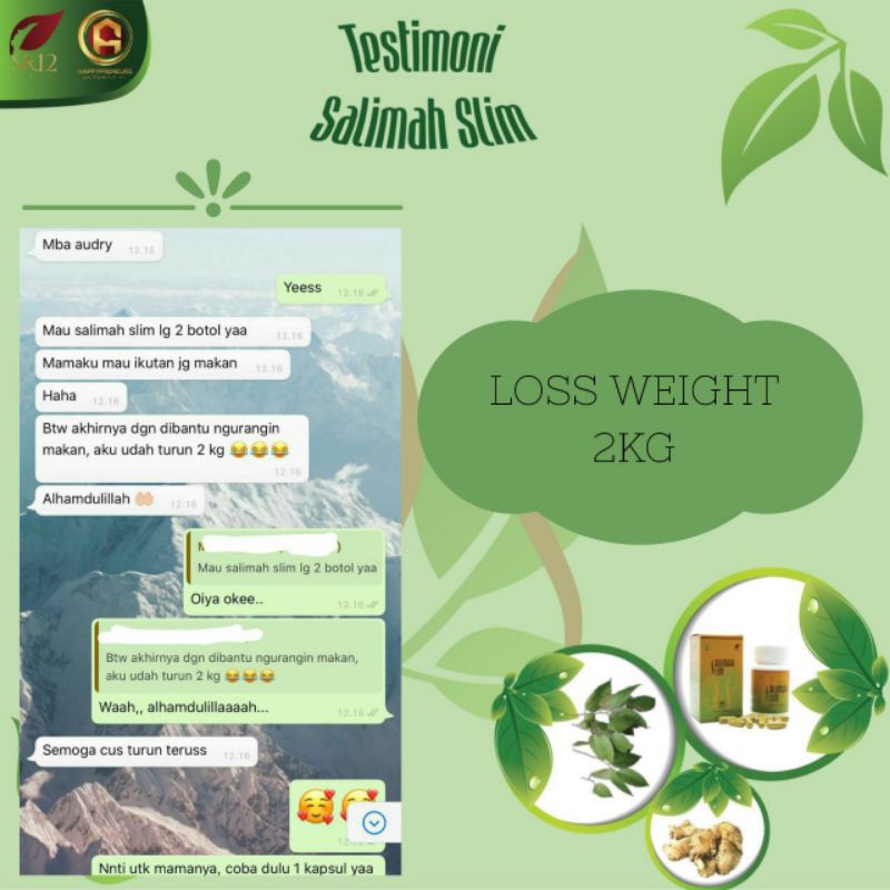 Obat Diet Herbal Paling Ampuh ! Salimah Slim SR12 / Penurun Berat Badan BPOM / Pembakar Lemak Perut Buncit Dalam 1 Minggu / Kapsul Pelangsing Pelakor / Membantu Mengurangi Kolestrol