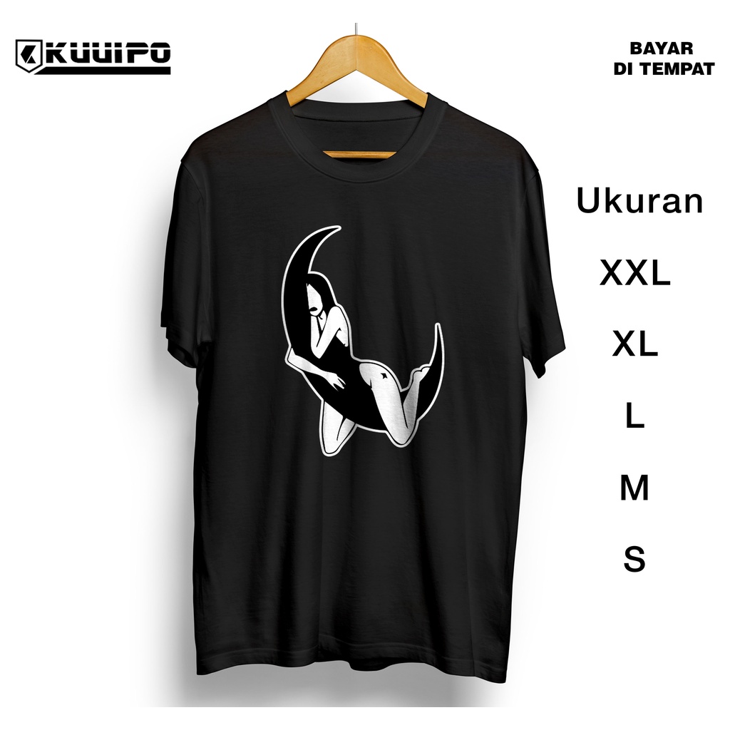 Kaos Gambar Cewek Seksi Bulan / Kaos Cowok / Kaos Cewek / Dewasa / Anak / Ukuran S sampai XXL