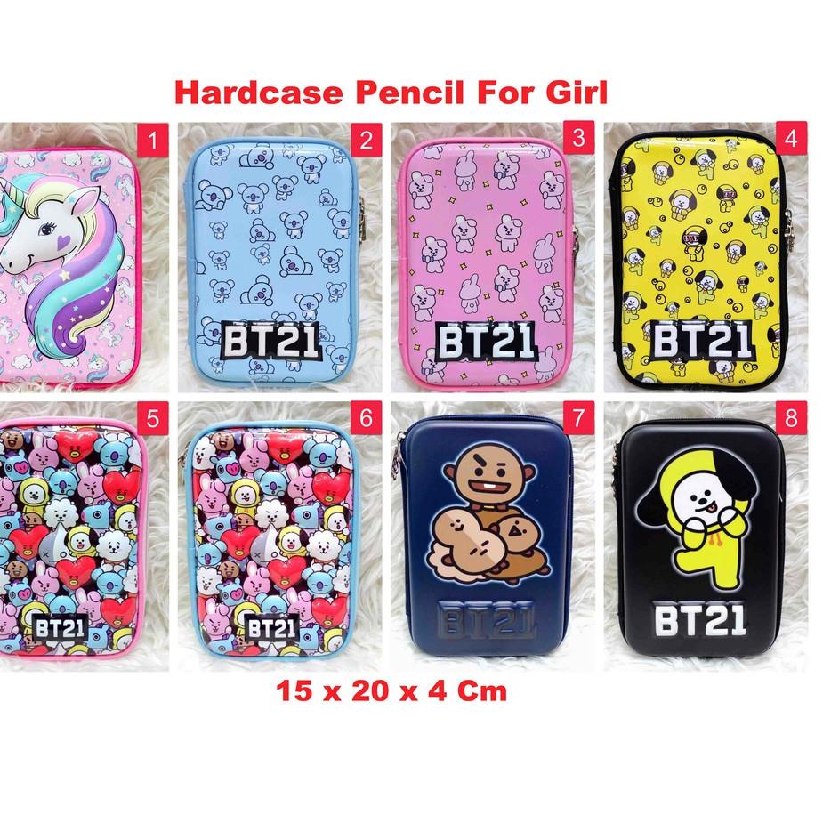

Hot Sale Tempat Pensil Anak Unicorn BT21 Koya Cooky Chimmy / Hardcase Boxes Pencil HSD .,