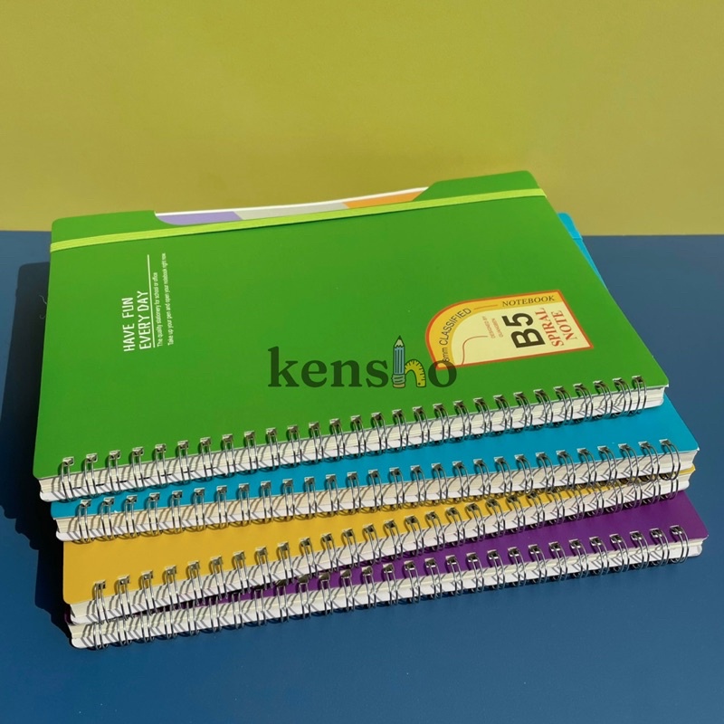 KENSHO Notebook Buku Catatan Spiral Colour Polos B5 - 80