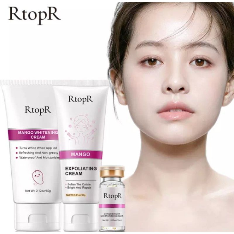 rtopr mango whitening & brightening set pencerah wajah