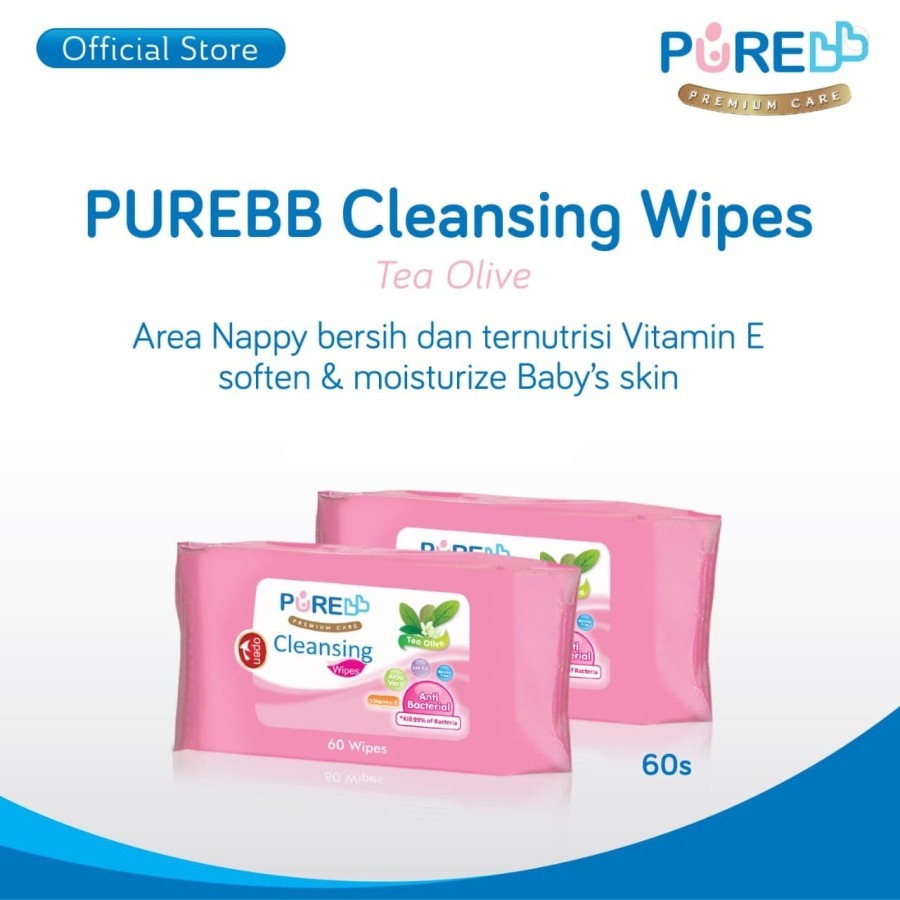 Pure BB Cleansing Wipes 60's