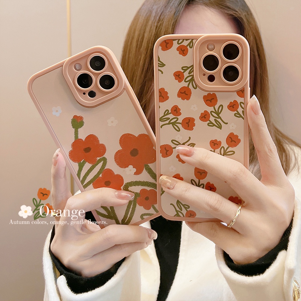 IPHONE Musim Semi Bunga Jeruk Perlindungan Penuh Lembut Silikon Ponsel Case Cover Untuk Iphone7 8 PLUS X XR XS 11 12 13 14 MINI PRO MAX SE 2020