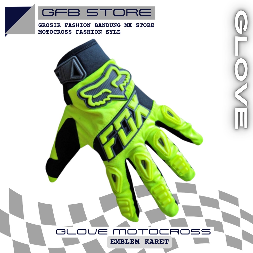 Sarung Tangan Anak | Glove Anak Motocross | Motor Trail Emblem Karet Anti Slip