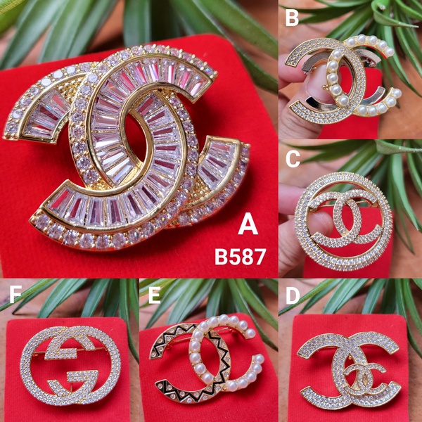 TERMURAH Bros Swarovski Premium Lapis Emas B585, B587