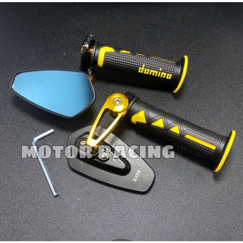 Spion Jalu Oval Plus Handgrip Domino Shark [Universal] Nmax,Aerox,Pcx,Vario,Beat,Mio Dll