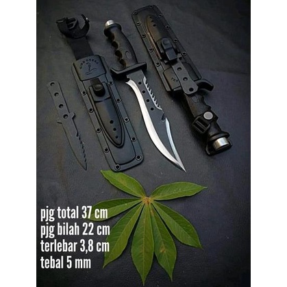 [KODE PRODUK 0SFGZ8168] Pisau komando survival hunting knife sangkur survival outdoor TNI Brimob sup