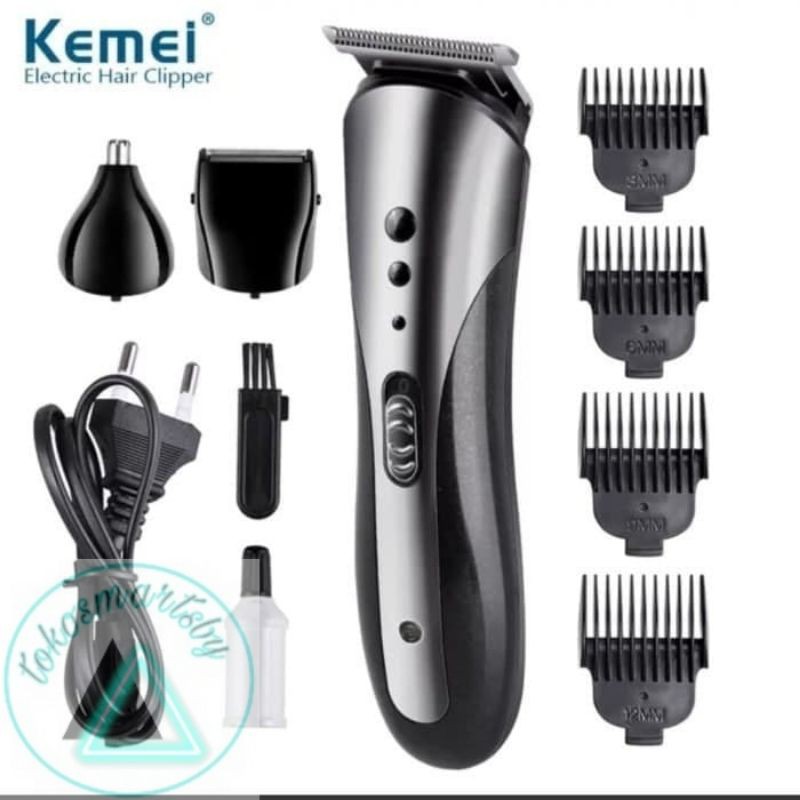 Alat Cukur Rambut Elektrik - Professional Hair Clipper 3in1 Kemei KM 1407 untuk potong rambut, kumis