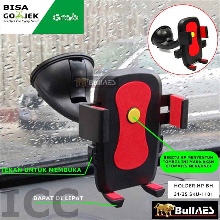 HOLDER HP MOBIL TIPE BH 31-35 MERK ICC I HOLDER HANDPHONE DALAM MOBIL I holder HP universal SKU-1101