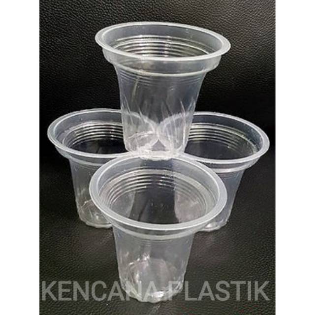 GELAS PLASTIK ES KRIM JAGUNG JASUKE CUP BENING ULIR 120ML @50PCS