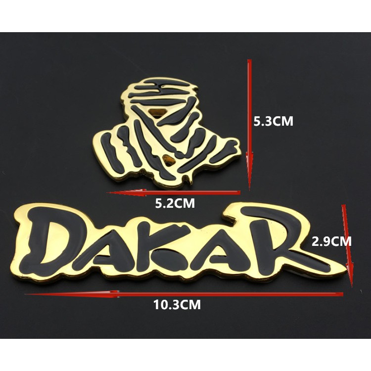 Sticker Emblem Metal Logo Rally DAKAR untuk Dekorasi Bodi Jeep/Truk/Mobil