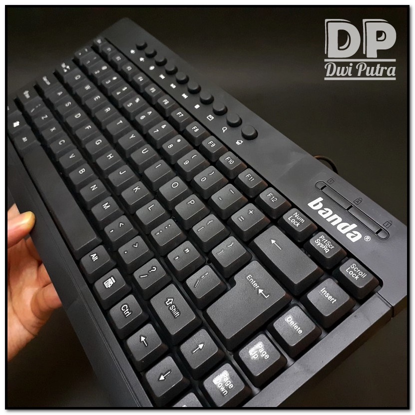 KEYBOARD MINI BANDA K-1000 USB // RINGAN TIPIS OFFICE MULTIMEDIA LAPTOP NOTEBOOK KOMPUTER // K1000