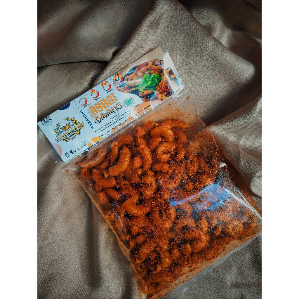 

(PO/Ready) Makaroni Mang Ubay rasa Ayam Bawang - harap lihat Deskripsi