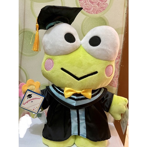Boneka Wisuda Graduation Keroppi Original Sanrio Rare