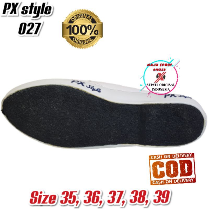 PX STYLE 027 018 - sepatu Slip On wanita perekat , sepatu kerja , sepatu lukis