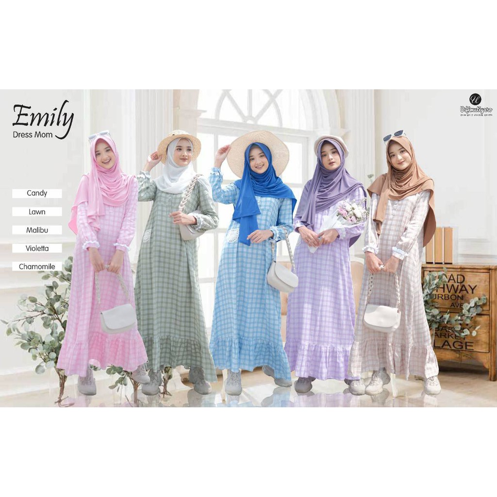 EMILY DRESS [PRE ORDER] || Gamis Couple Syari Original by Urfimutiyaro