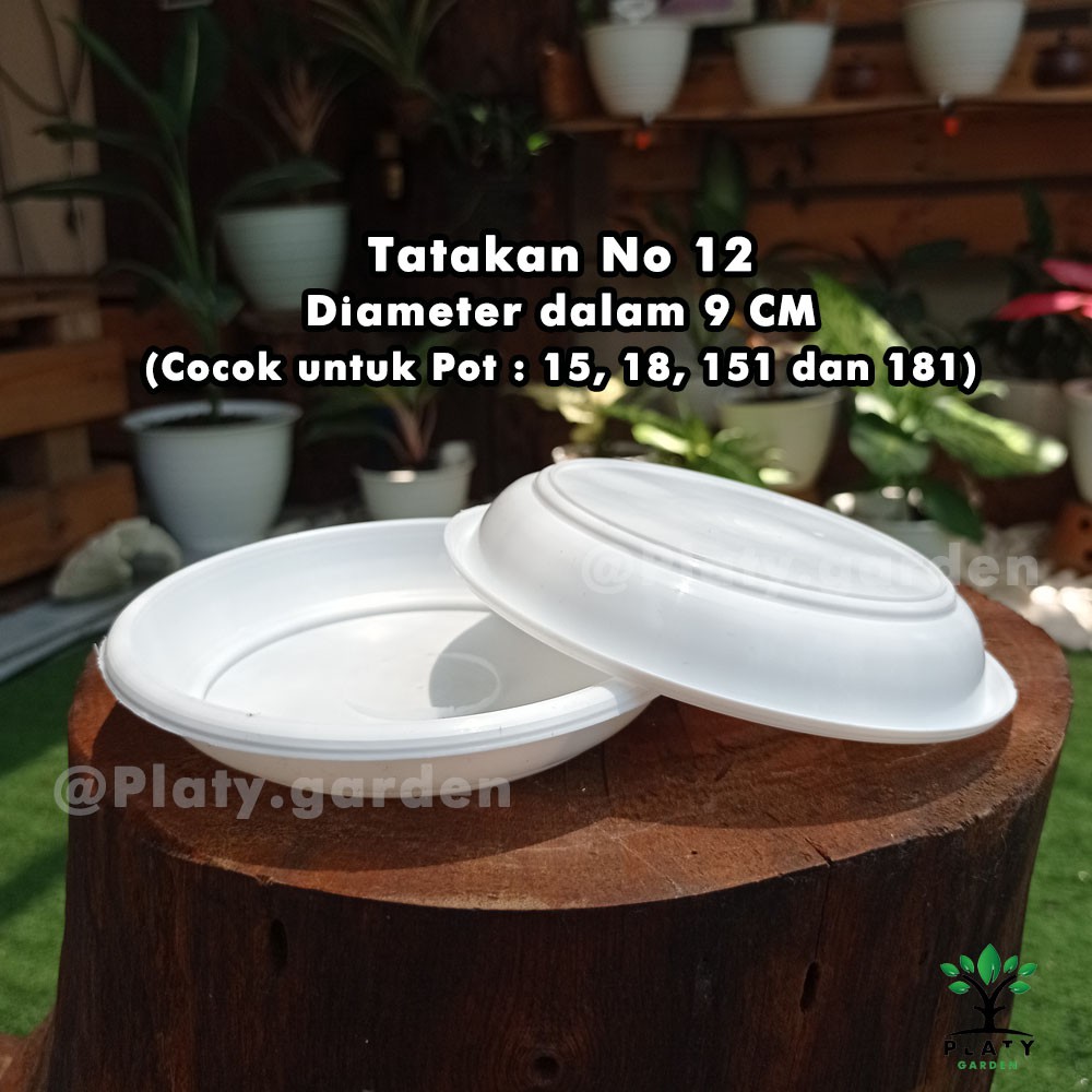 Tatakan Pot Putih CK No 10, 12, 14, 16, 18 &amp; GBL10 - 12