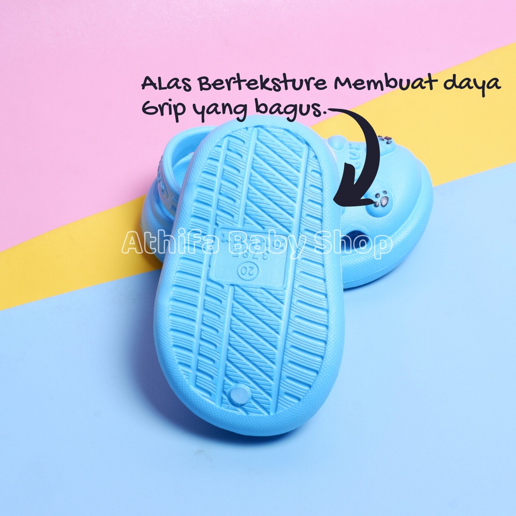 Sepatu Sandal Anak Perempuan Laki Karakter Baby Bear Usia 6 7 8 9 10 11 Bulan 1 2 3 Tahun Size 20-25 Sepatu Sendal Baim Gunung Karet Balita Prewalker Bayi Cowok Cewek -Dulux 378E-