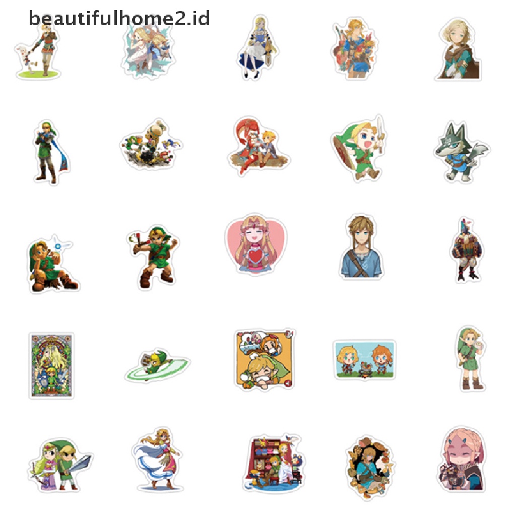 (Beautifulhome2) Buku Literatur Bahasa MandarinId 50pcs Stiker Graffiti The Legend Of Zelda Anti Air