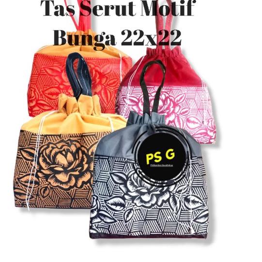 

✵ tas serut hajatan motif 22x22 Bunga (12pcs) ✪
