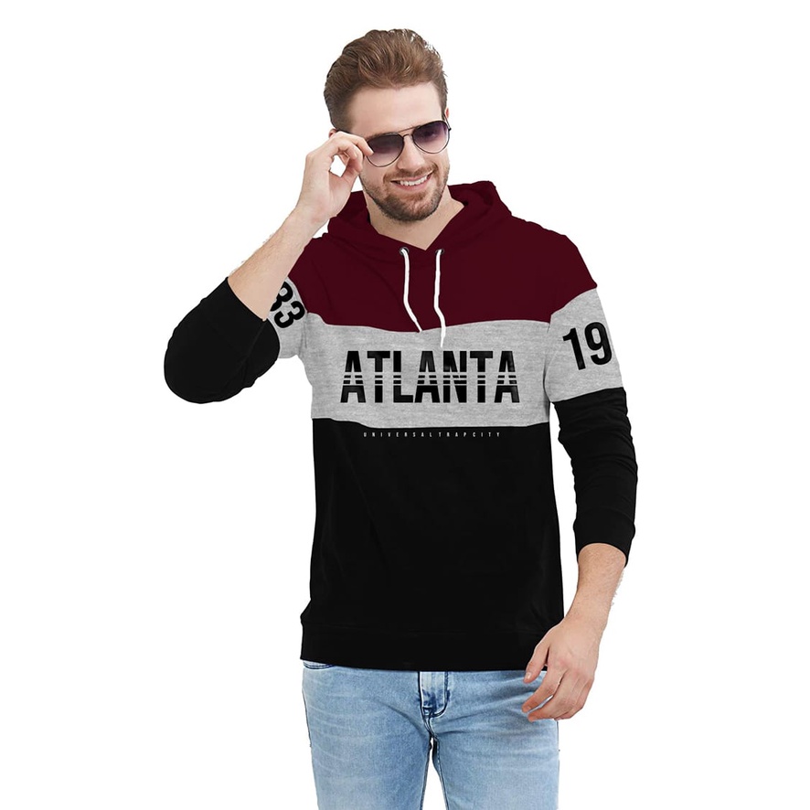 Hoodie Pria / Hodie Pria / Jaket Pria / Sweater Hoodie ATLANTA Bahan Fleece UK L-XL
