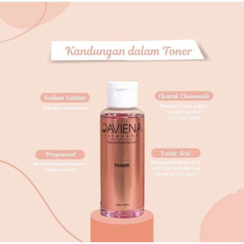 Daviena Toner Glowing 100ml Daviena Skincare Toner 100ml Daviena Skincare