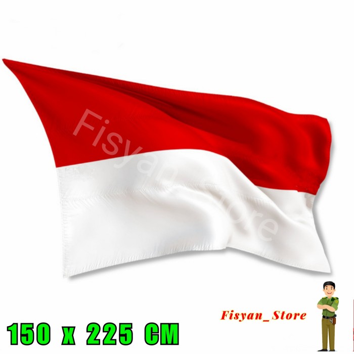 Bendera Indonesia Merah Putih 150 x 225 Cm (Bahan Satin)