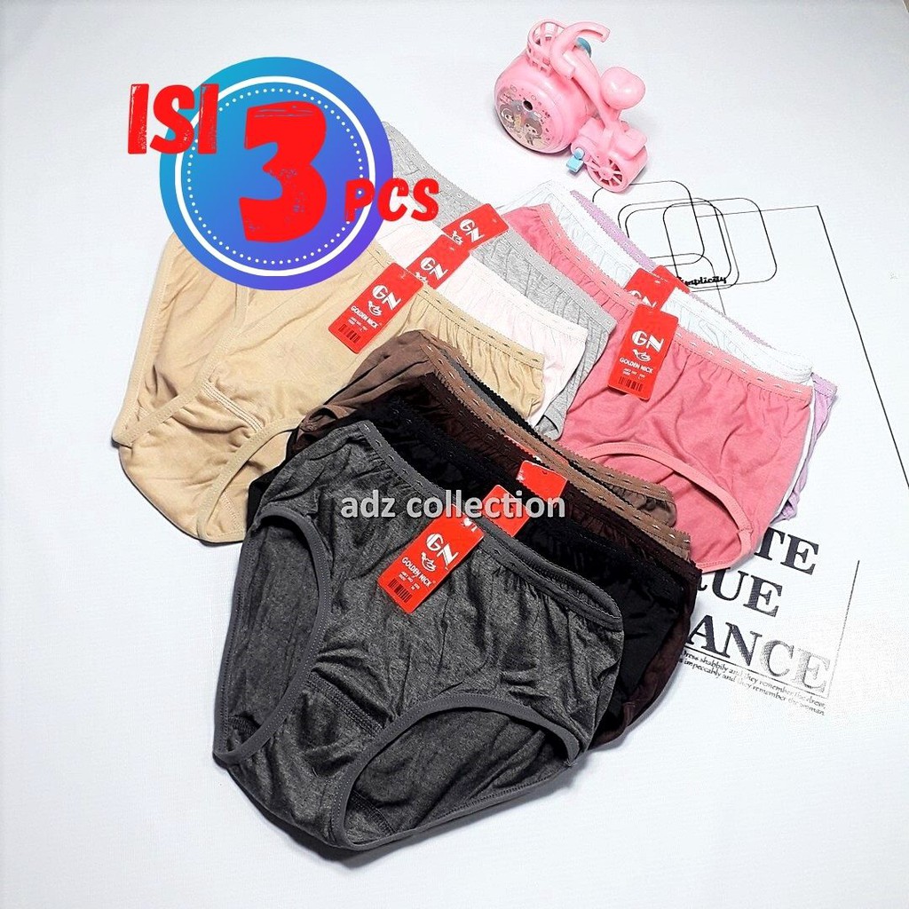 3 Pcs Celana Dalam Golden Nick / CD Golden Nick / CD Wanita Golden Nick / CD Golden Nick Lusinan