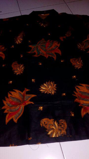 Batik Couple Gamis Kemeja Motif Kubis Hitam Baju Seragam Alkhalis