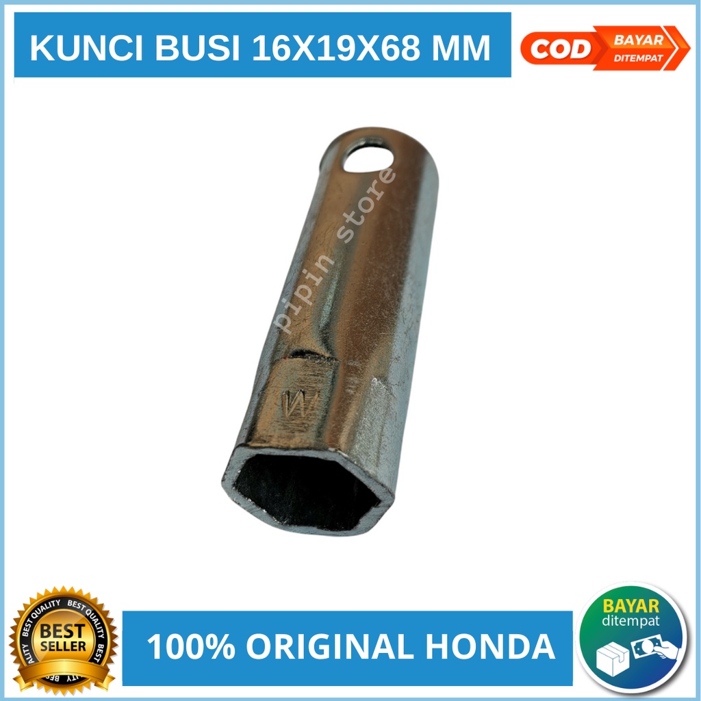 Kunci Busi Motor 16mm Honda Original AHM untuk Semua Merk Motor Matic Bebek Supra Fit Mio Jupiter Yamaha