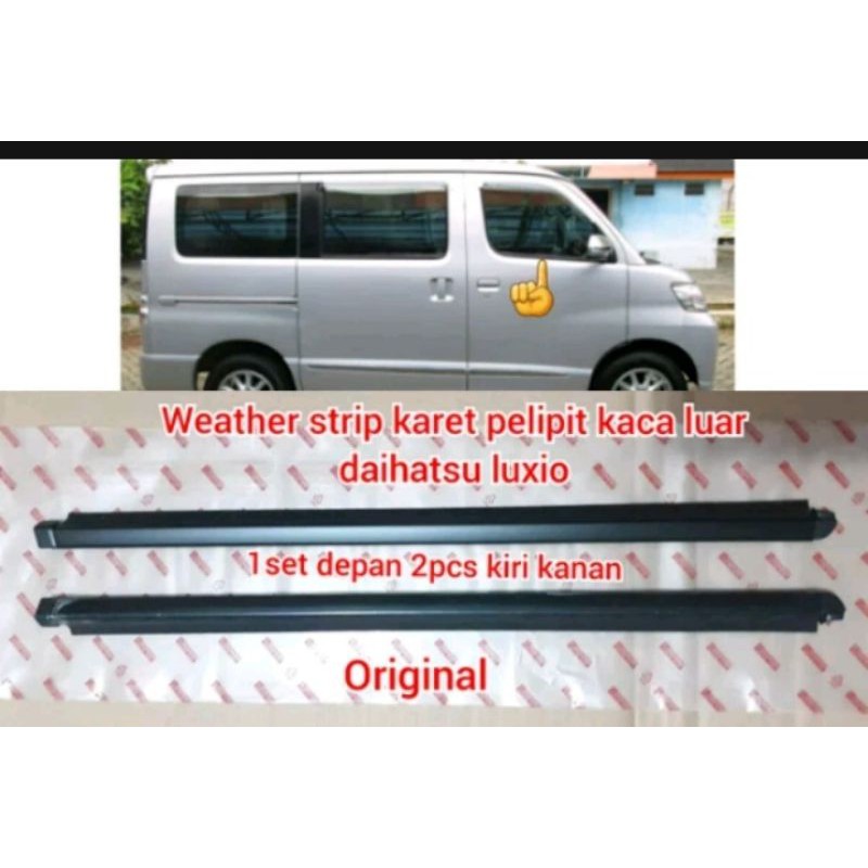 weather strip karet pelipit lis kaca luar daihatsu luxio
