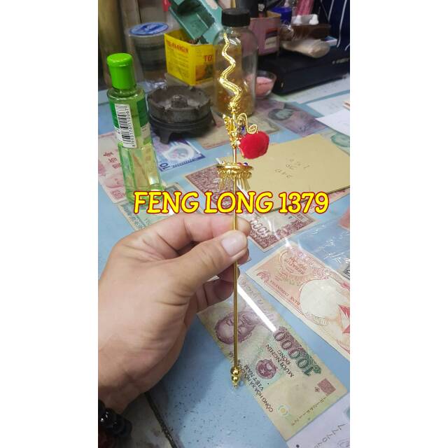 Tongkat Tombak Rupang Dewa Na Cha Naca Ukuran Patung 12 Inchi | Tongkat Nacha