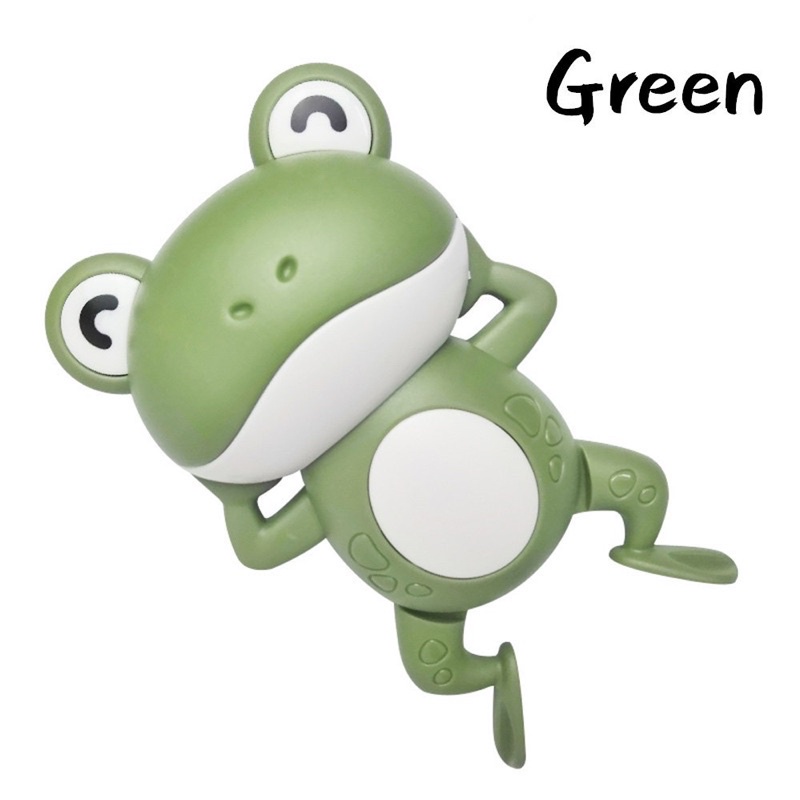 Mainan Mandi Anak Bayi Mainan Air Anak bayi kura kura ikan katak bebek bergerak di air-Frog Green