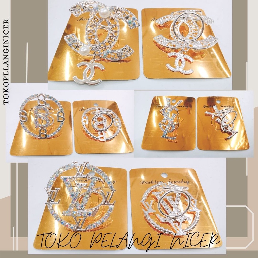 Bros Cantik Model RING CINCIN HIJAB PREMIUM AKSESORIS Bross JILBAB MUSLIMAH TOKOPELANGINICER