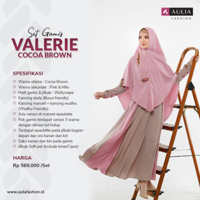 AULIA SET GAMIS VALERIE COCOA BROWN