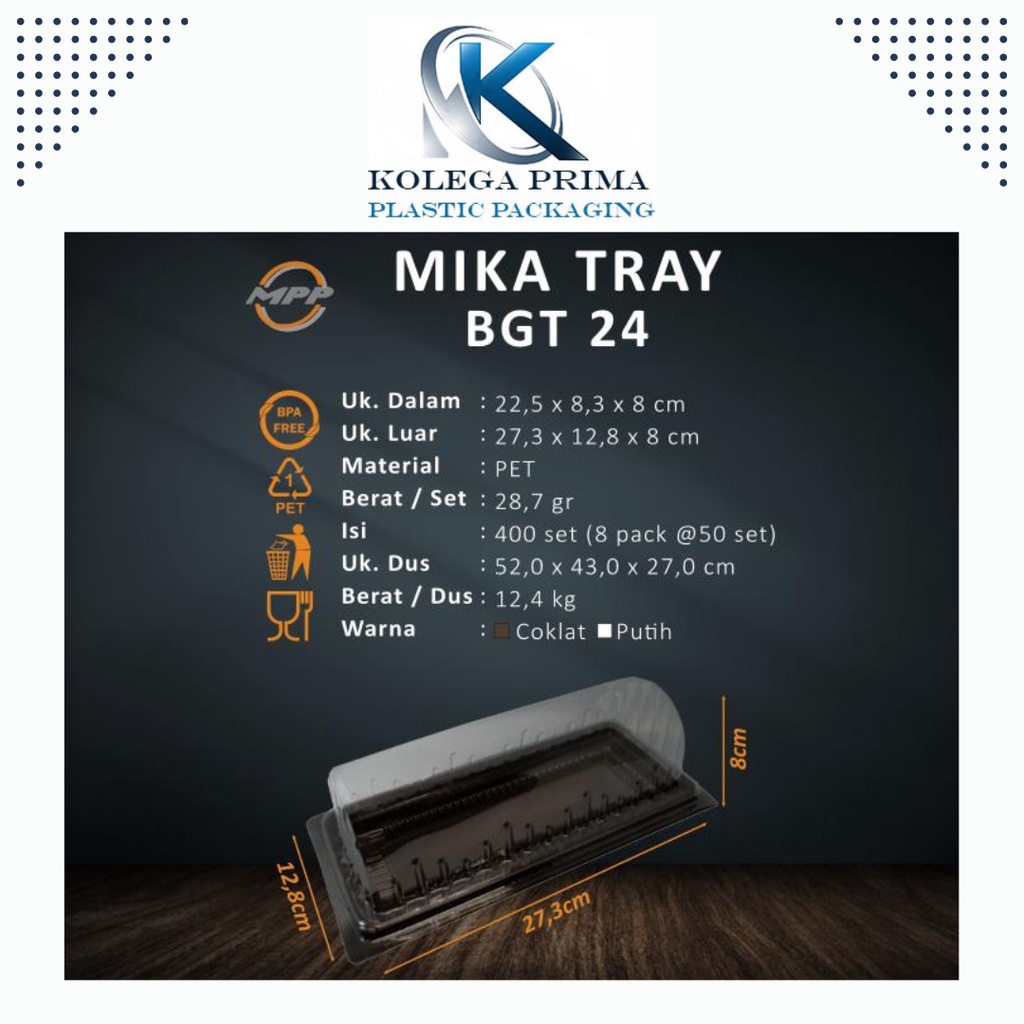 MIKA BOLU GULUNG 24CM/ BGT 24/ MIKA KUE BOLU MURAH ISI 50PCS