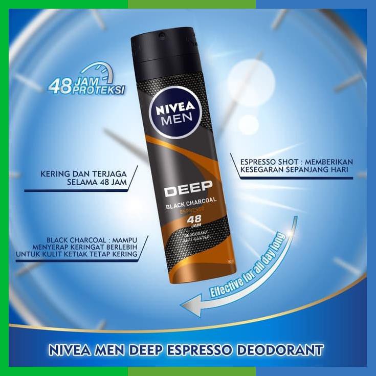 Nivea Men Deodorant Deep Espresso Spray 150Ml