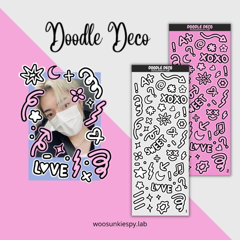 

[woosunkiespy.lab] doodle deco sticker kiss cut