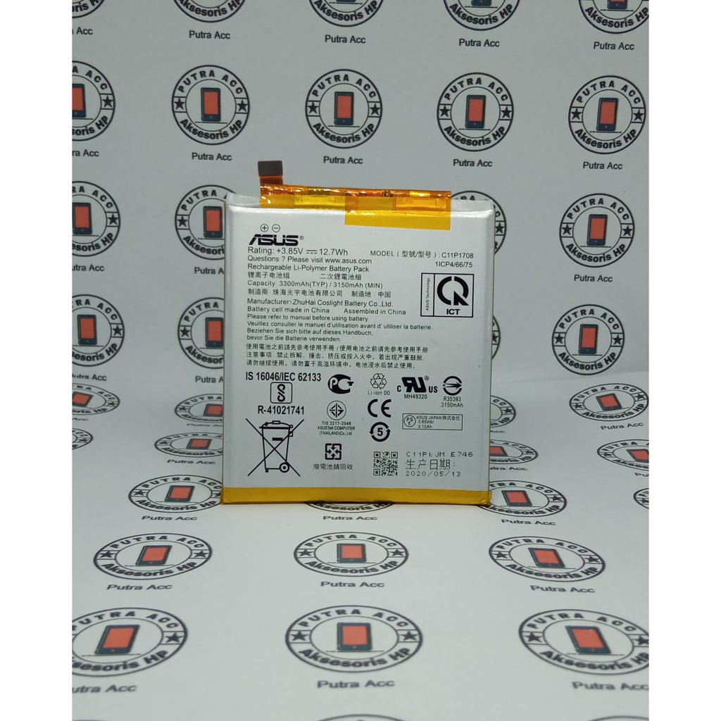 Batre Baterai Original For Asus Zenfone 5Z - Zenfone 5 2018 ZE620KL C11P1708 Batrei Batrai Battery