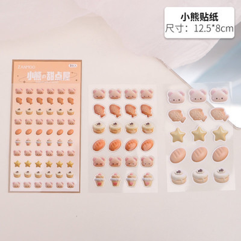 Ins Stiker Epoxy Kristal 3D Motif Kartun Anak Perempuan Untuk Dekorasi Handphone / Gelas Air Diy