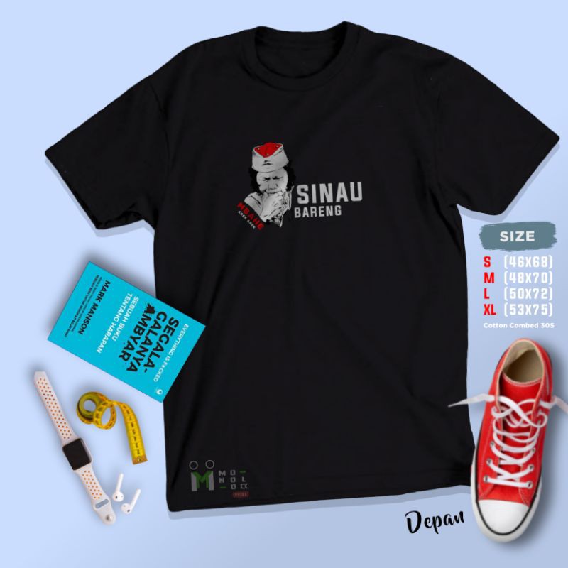 ORIGINAL DESAIN TERBATAS KAOS SANTRI MAIYAH CAKNUN SINAU BARENG MBAH NUN