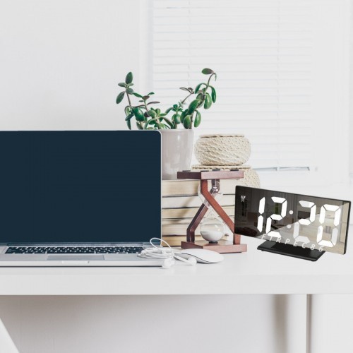 Jam Mirror Meja Digital Led Weker / Digital Alarm Clock