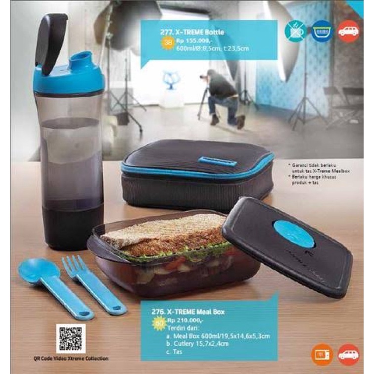 TUPPERWARE X-TREME BOTTLE & MEAL BOX/XTREME SET