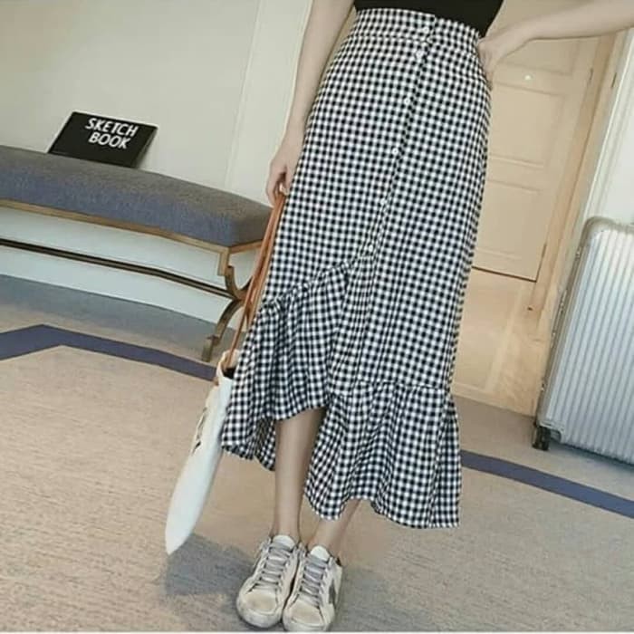 

TERMURAH Rurfle skirt untuk kuliah pesta sekolah kantor