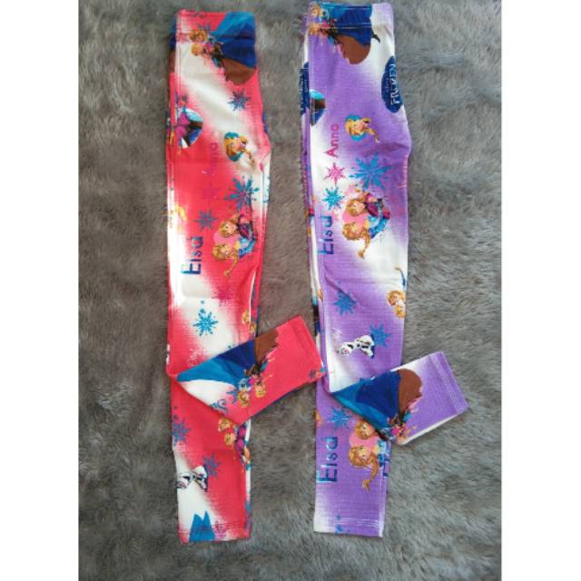 Legging anak elsa frozen semi jeans