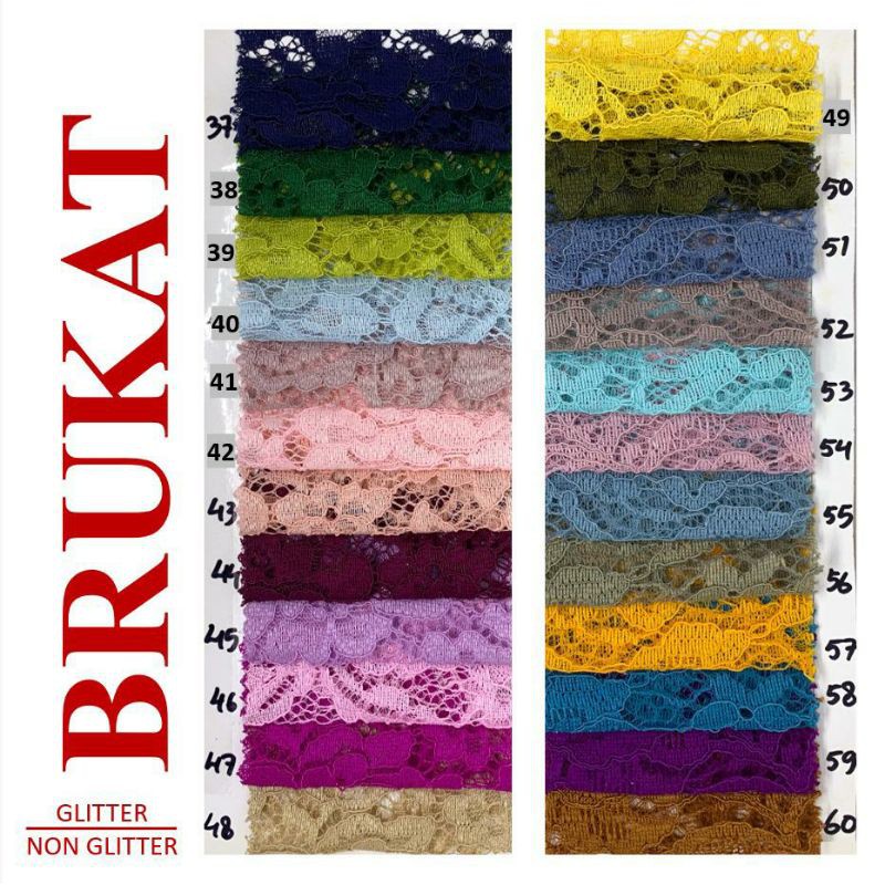 KAIN BRUKAT BROKAT LACE CORD PREMIUM MOTIF BUNGA
