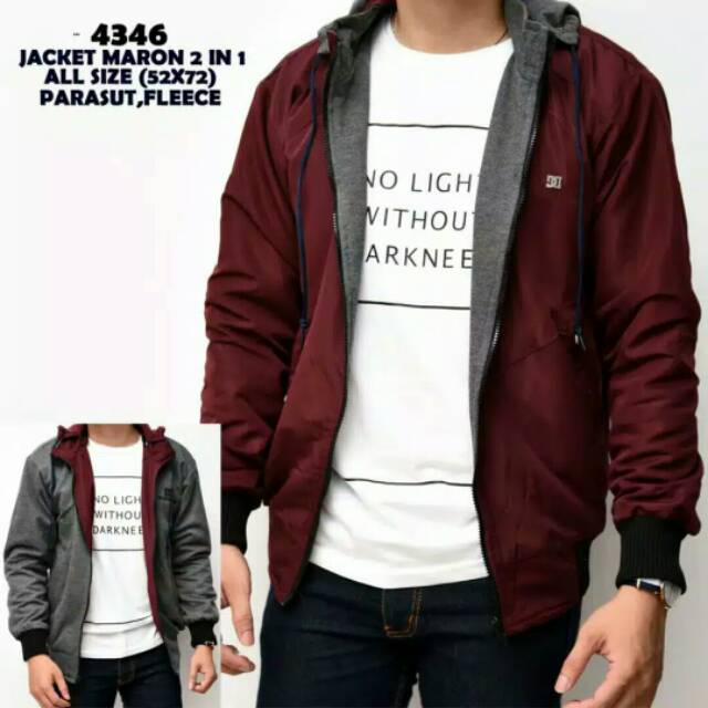 Jaket Pria Bolak Balik 2in1 / JAKET PRIA JAKET PARASUT JAKET DISTRO JAKET MOTOR JAKET MURAH