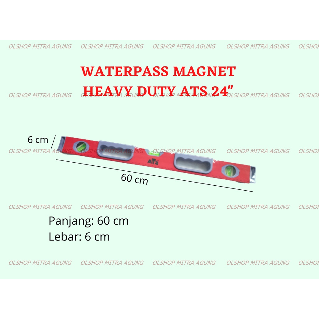 OLS Waterpass Magnet Heavy Duty ATS 24 Inch ATS Waterpass Magnet 60 cm MA