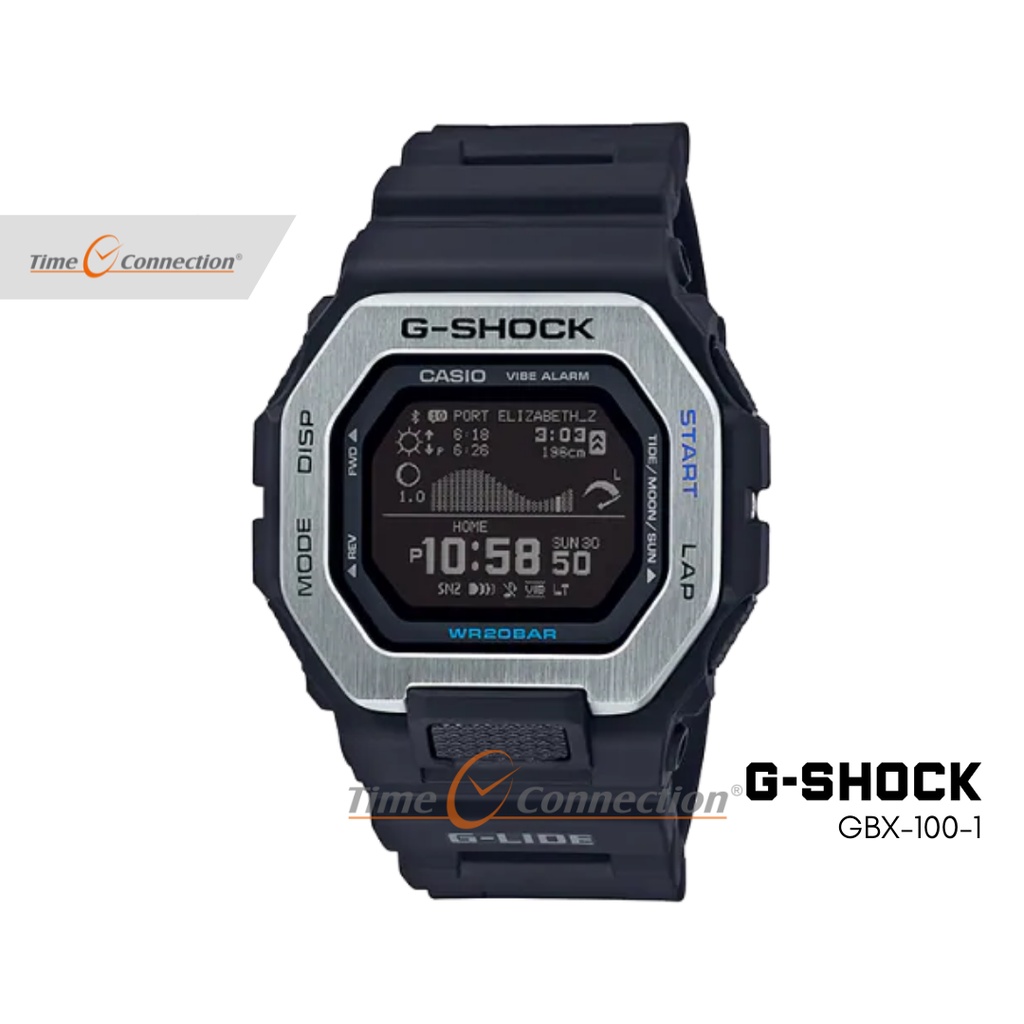Casio G-SHOCK GBX-100-1 Original / Jam Tangan Pria Digital / Gshock Blackout Black Hitam GBX 100 GBX